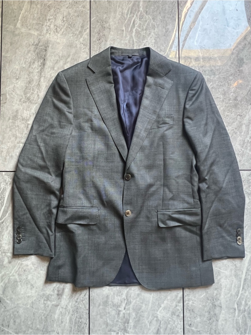 Suitsupply Mens Vitale Barberis Canonico Perennial Super110s Wool SuitJacket 38R
